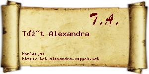 Tót Alexandra névjegykártya