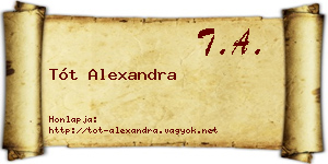 Tót Alexandra névjegykártya